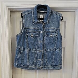 Lane Bryant Blue Denim Vest